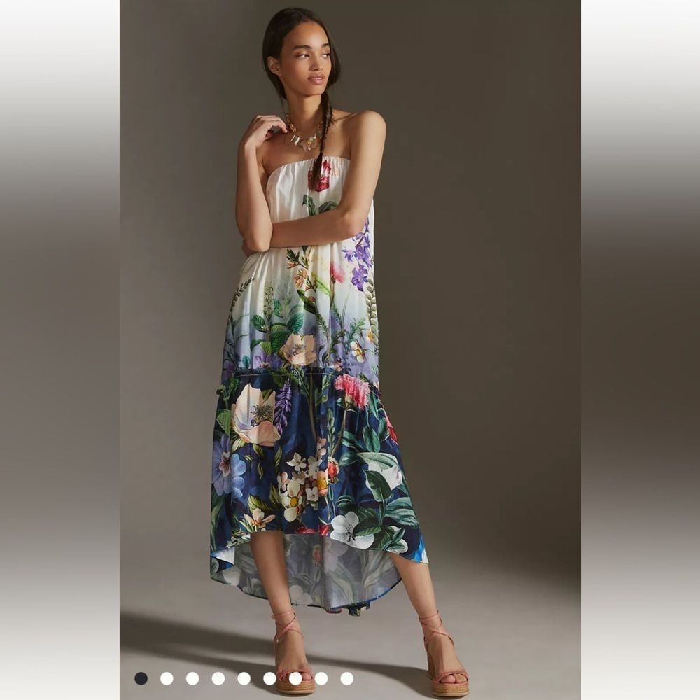 Anthropologie Strapless Maxi Dress